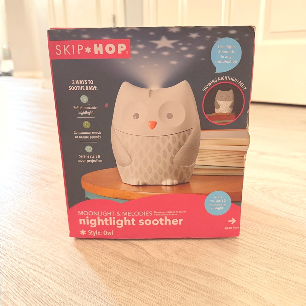 Skip Hop Gray Owl Nightlight Soother